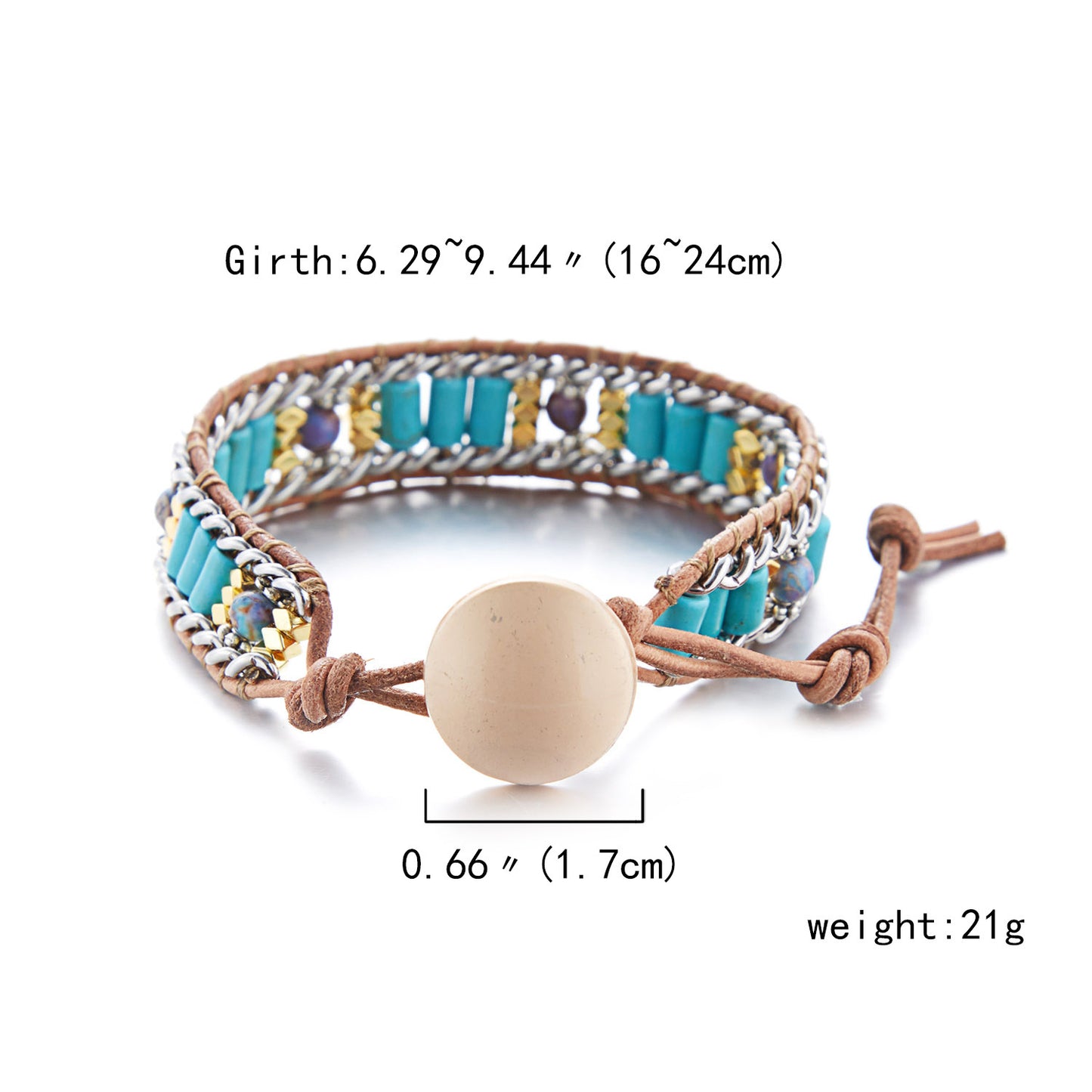 Bohemian Natural Turquoise Bracelet