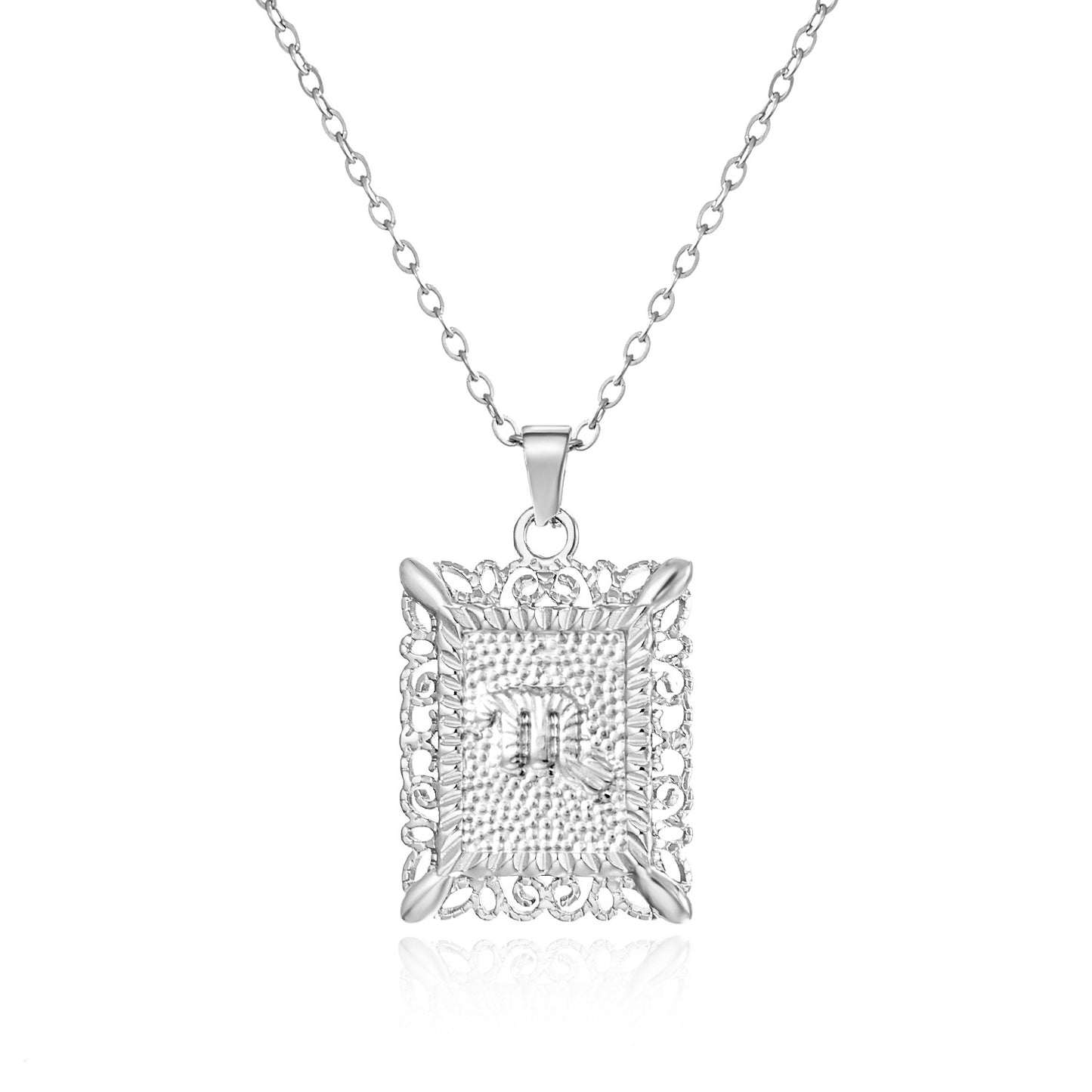 Zodiac Openwork Pendant Necklace