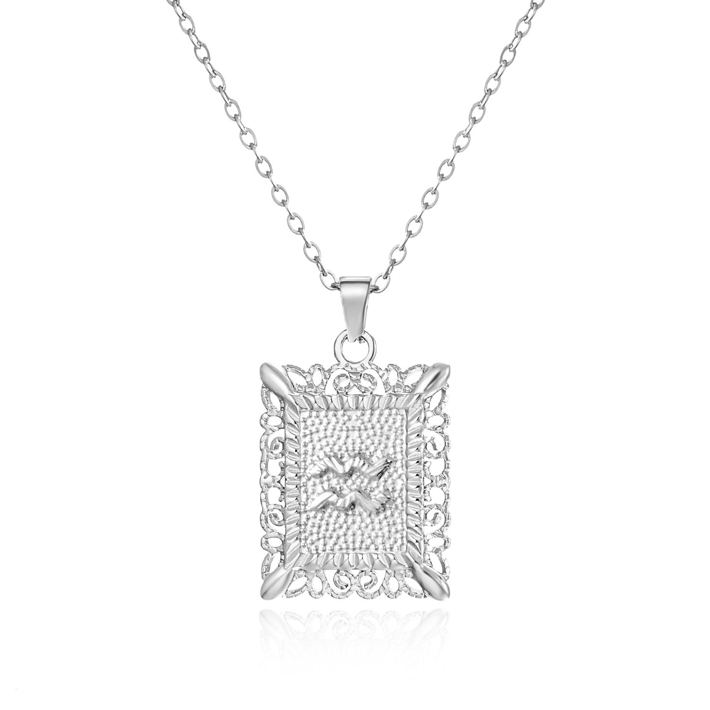 Zodiac Openwork Pendant Necklace