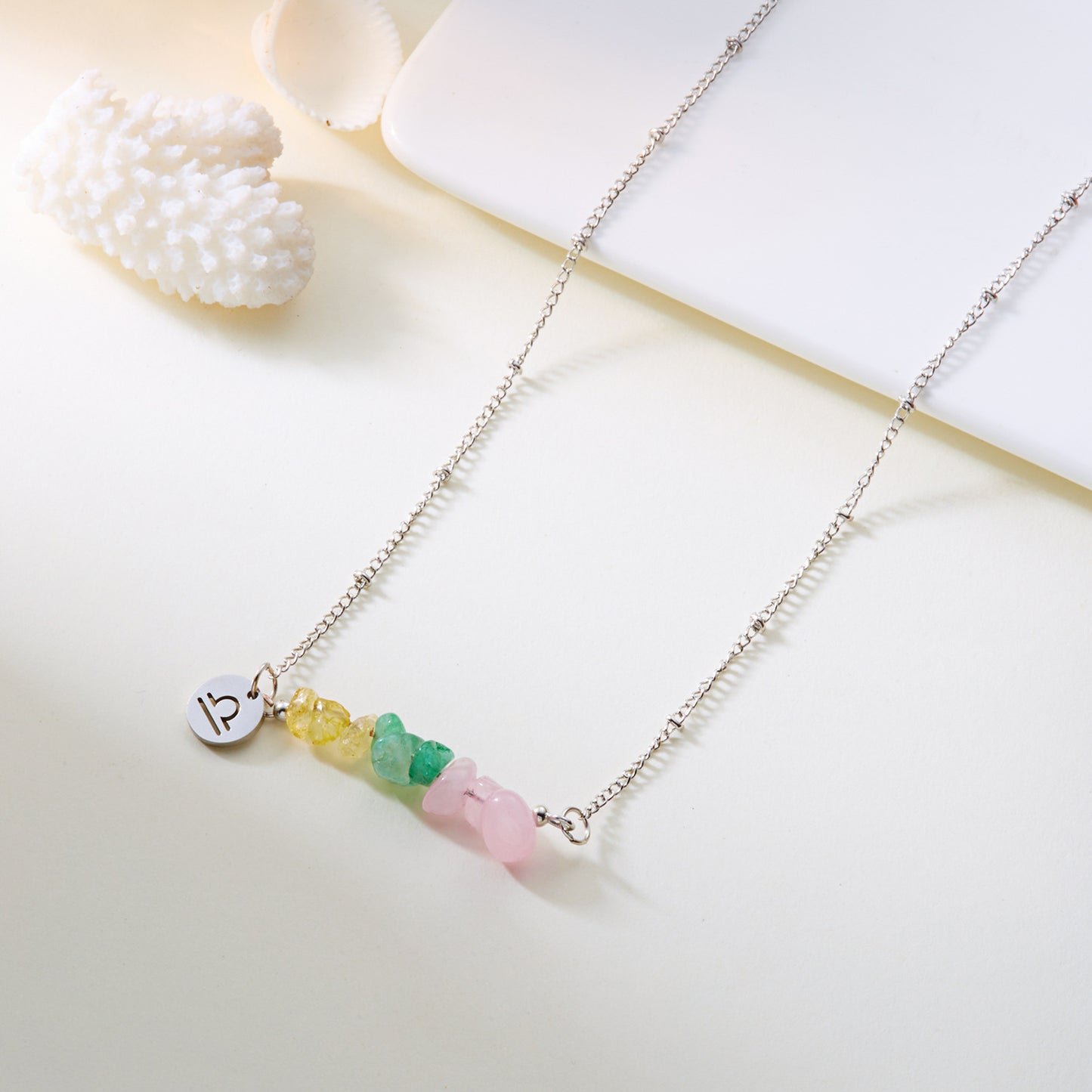 Natural Stone Zodiac Pendant Necklace