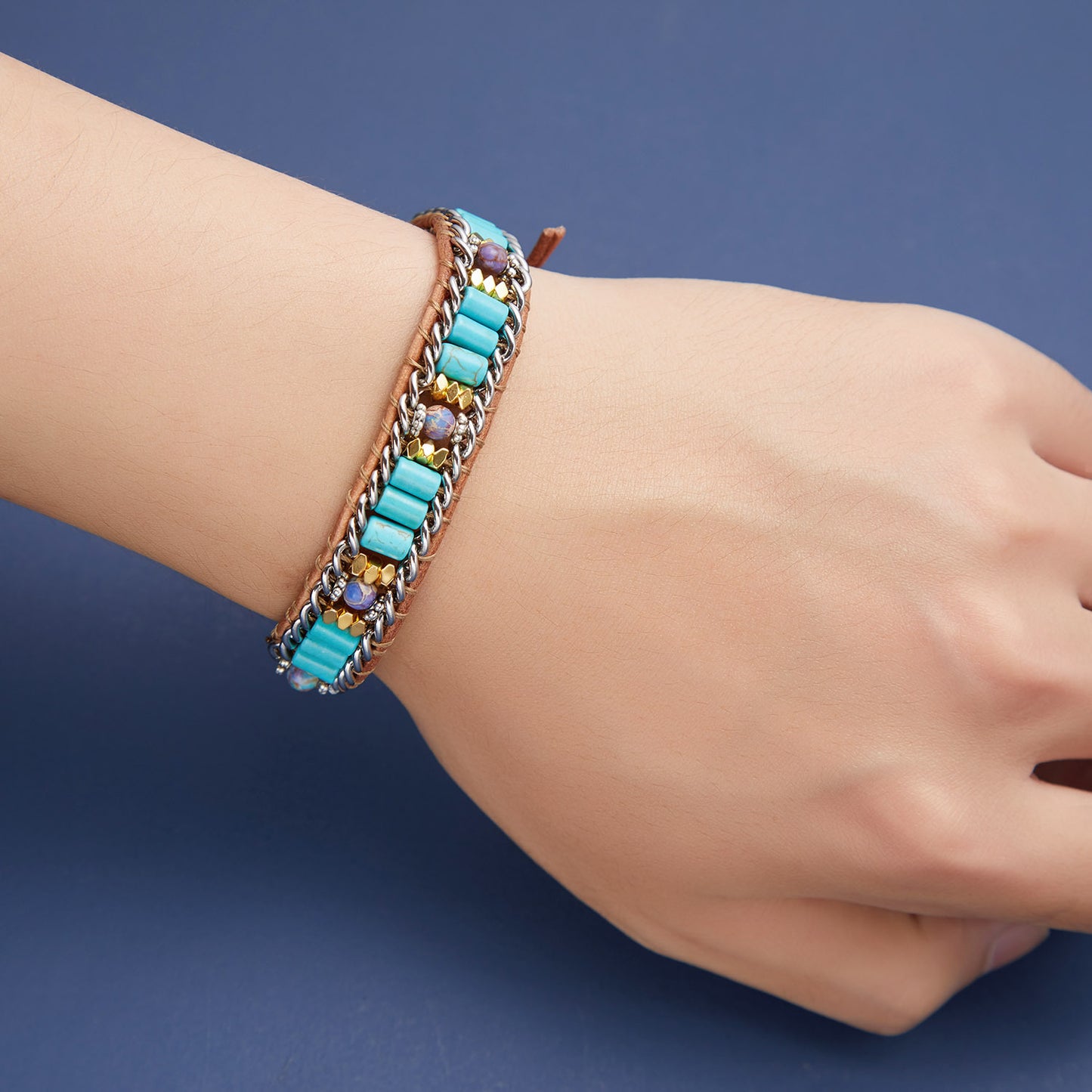 Bohemian Natural Turquoise Bracelet