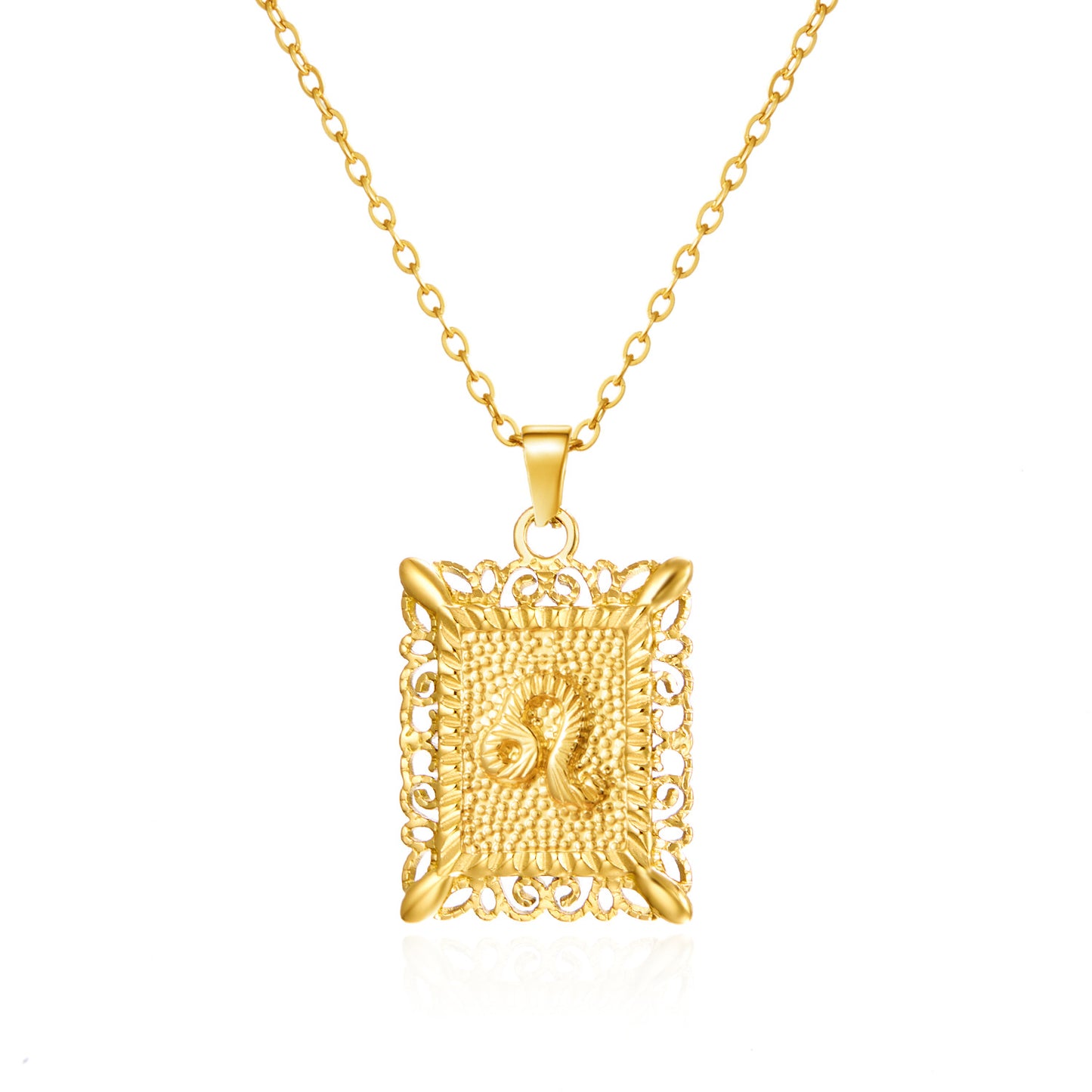 Zodiac Openwork Pendant Necklace