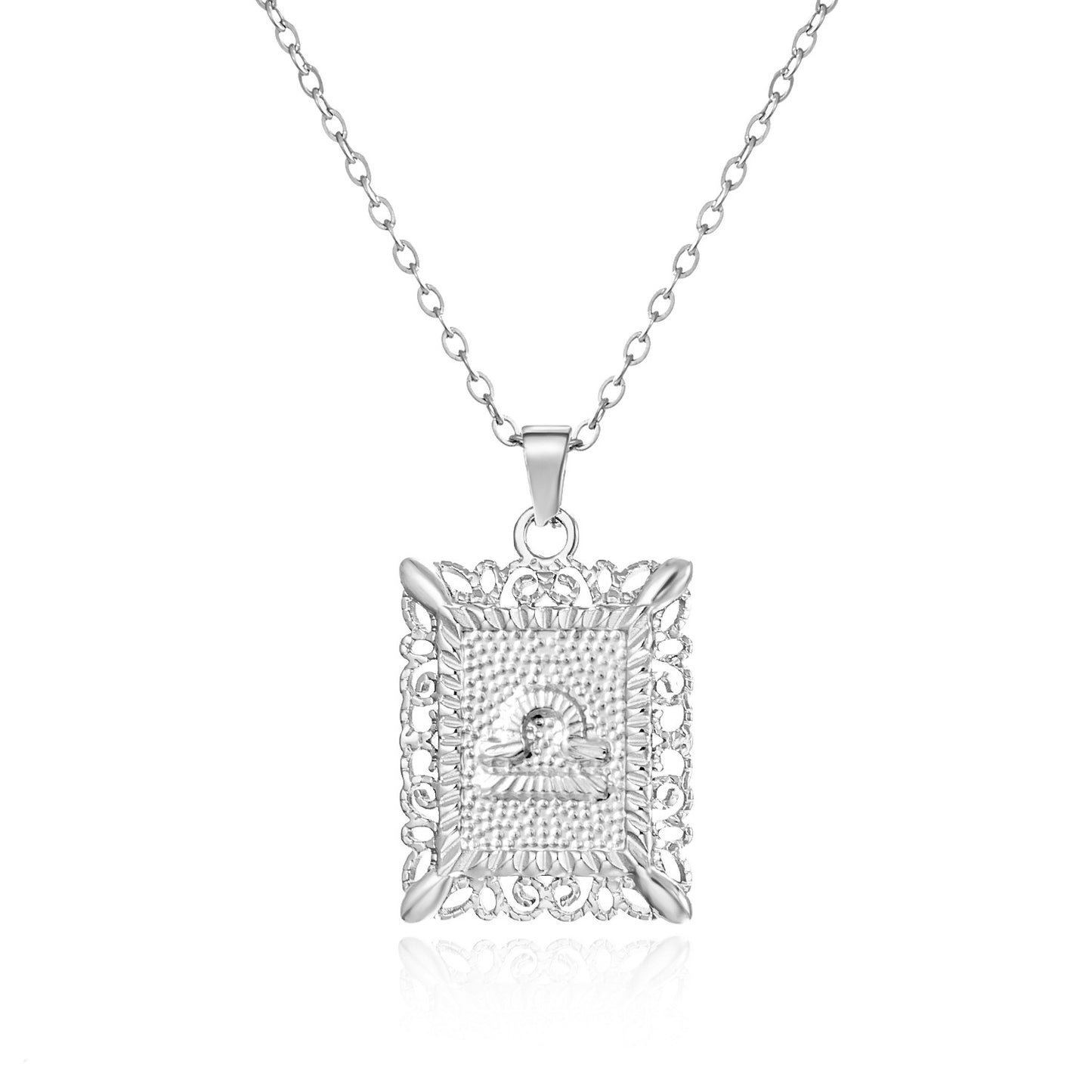 Zodiac Openwork Pendant Necklace