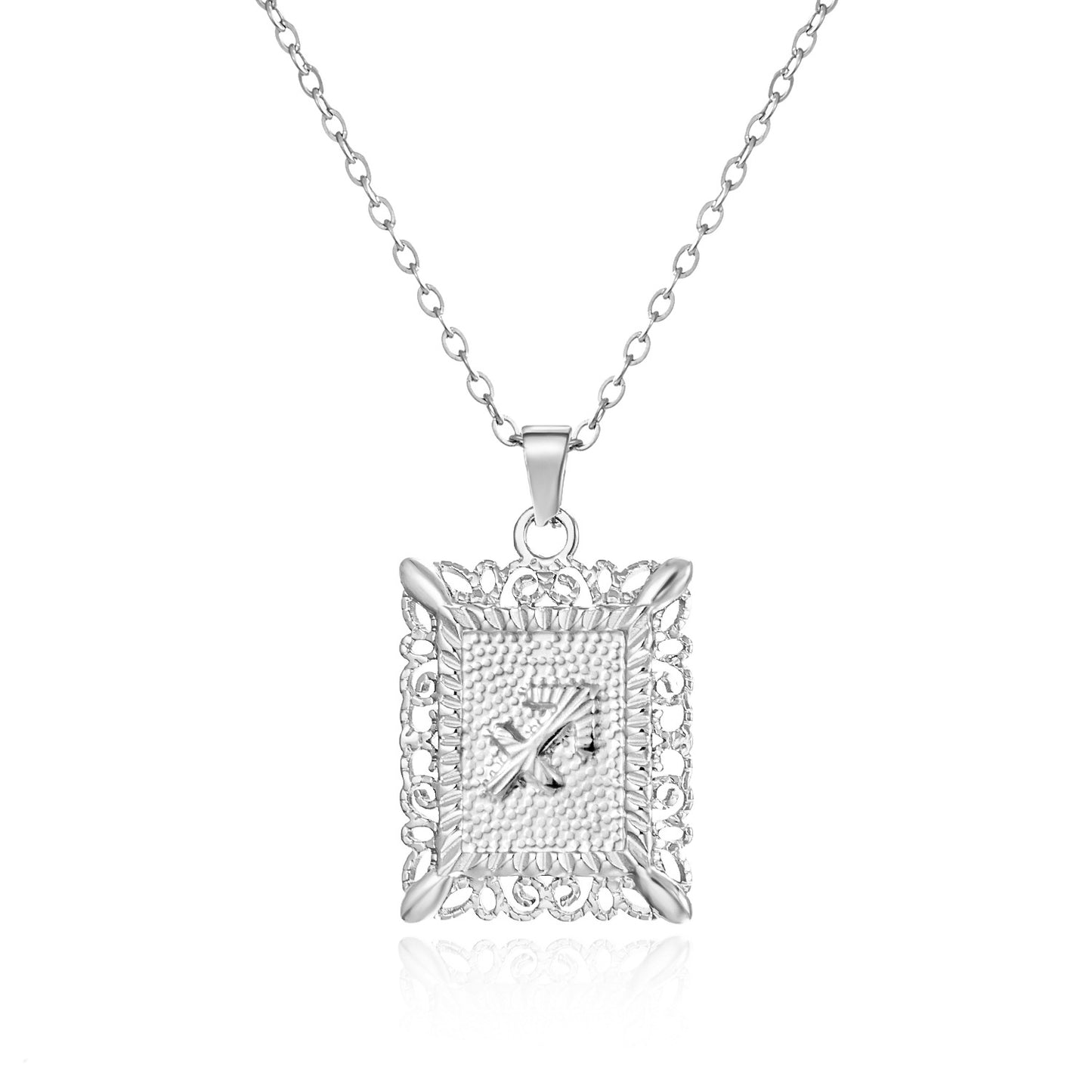 Zodiac Openwork Pendant Necklace