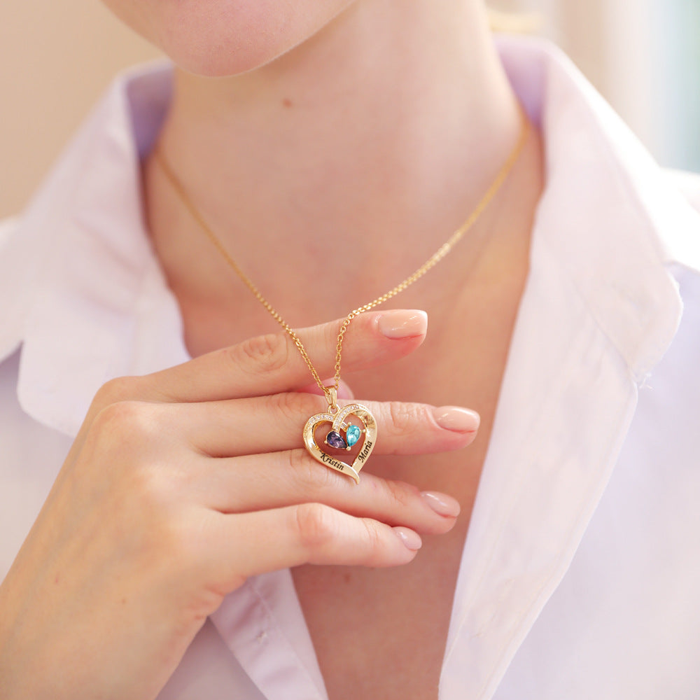Two-Tone Teardrop Necklace