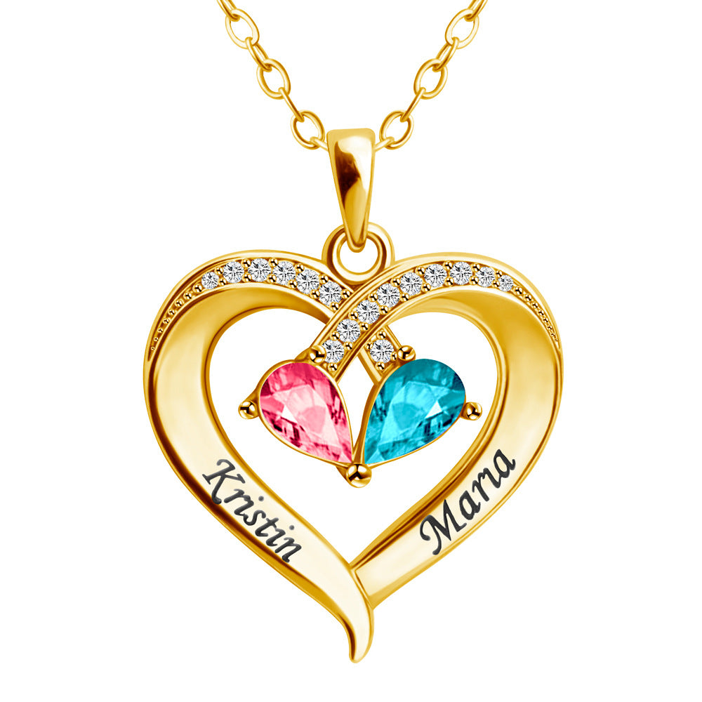 Two-Tone Teardrop Necklace
