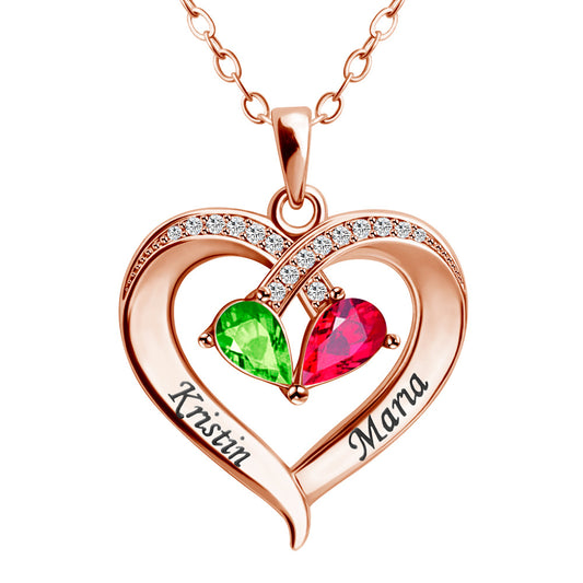 Two-Tone Teardrop Necklace