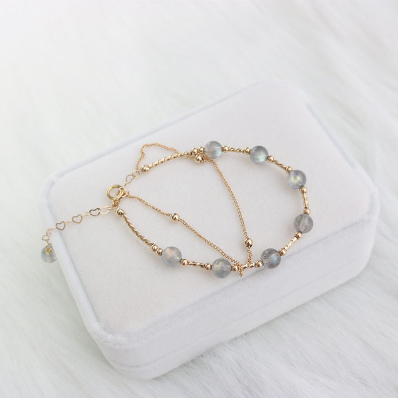 Moonstone Crystal Double Bracelet